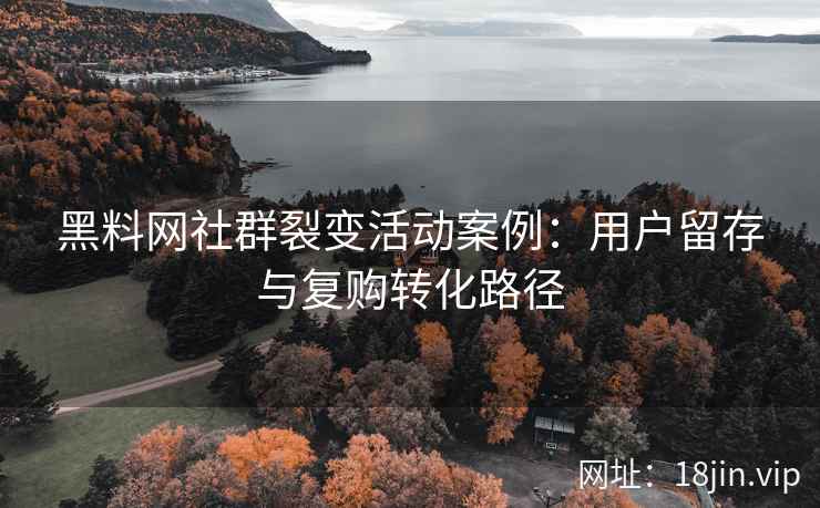 黑料网社群裂变活动案例：用户留存与复购转化路径