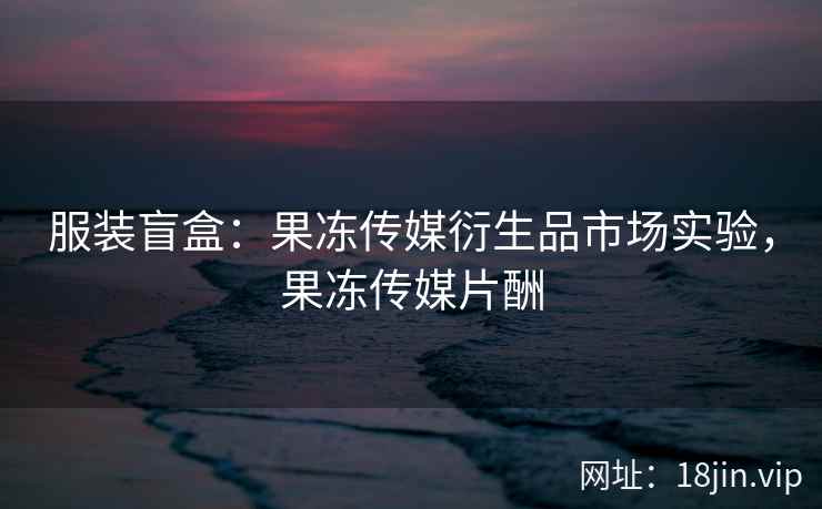 服装盲盒：果冻传媒衍生品市场实验，果冻传媒片酬