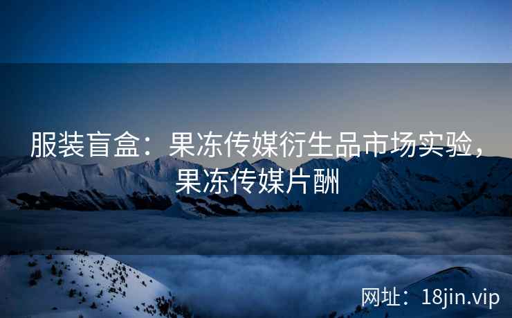 服装盲盒：果冻传媒衍生品市场实验，果冻传媒片酬