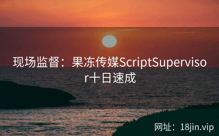 现场监督：果冻传媒ScriptSupervisor十日速成